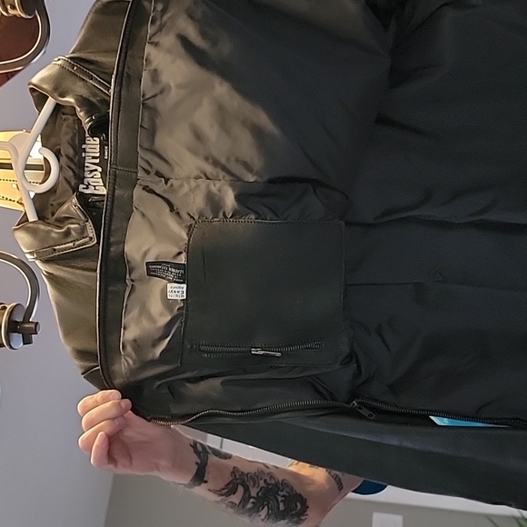 Mens  leather pullover jacket - Picture 3 of 8